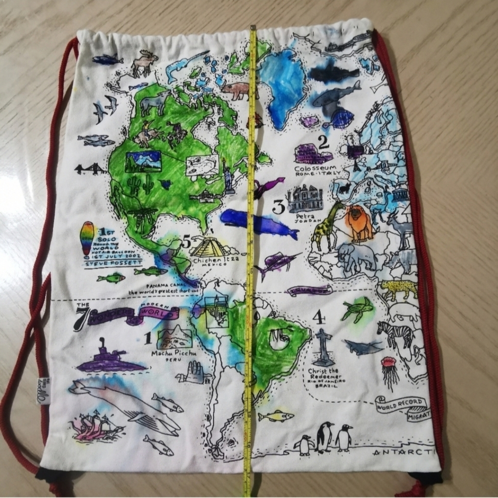 Cotton Canvas Drawstring Backpack - Picture 8 of 8
